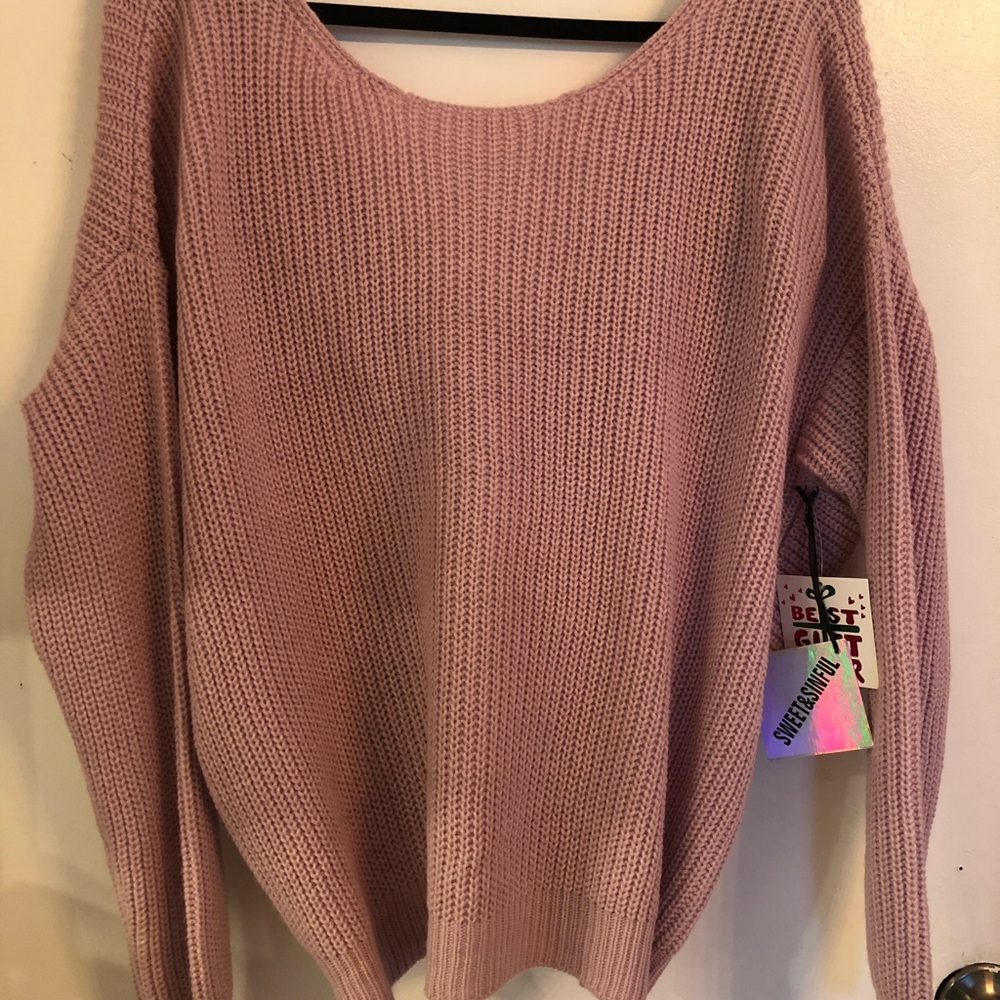 Sweet & Sinful Pink Sweater